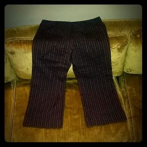 Heart Soul Brown with Pink pinstripe cropped pants